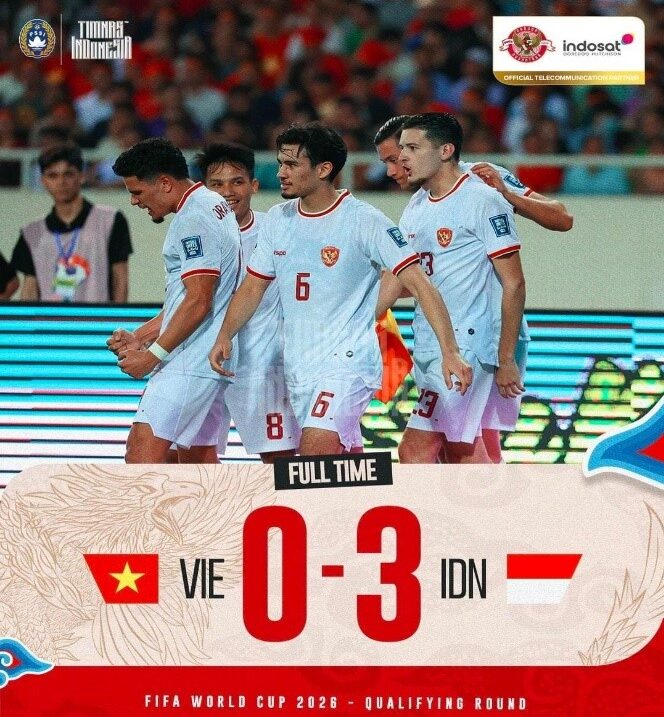 BUNGKAM VIETNAM PADA KUALIFIKASI PIALA DUNIA 2026, INDONESIA PUTUS RENTETAN BURUK DI STADION MY DINH SETELAH PENANTIAN 20 TAHUN