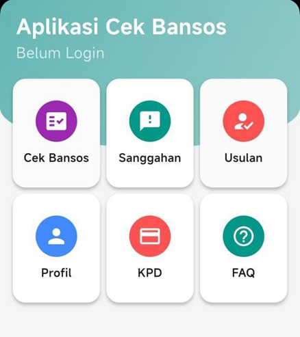Dashboard Aplikasi Cek Bansos