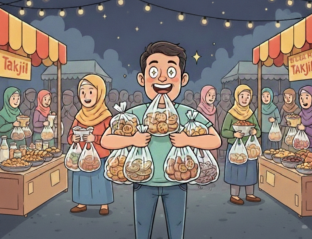 Lapar Mata Saat Berburu Takjil, Pembeli Akui Sering Belanja Berlebihan